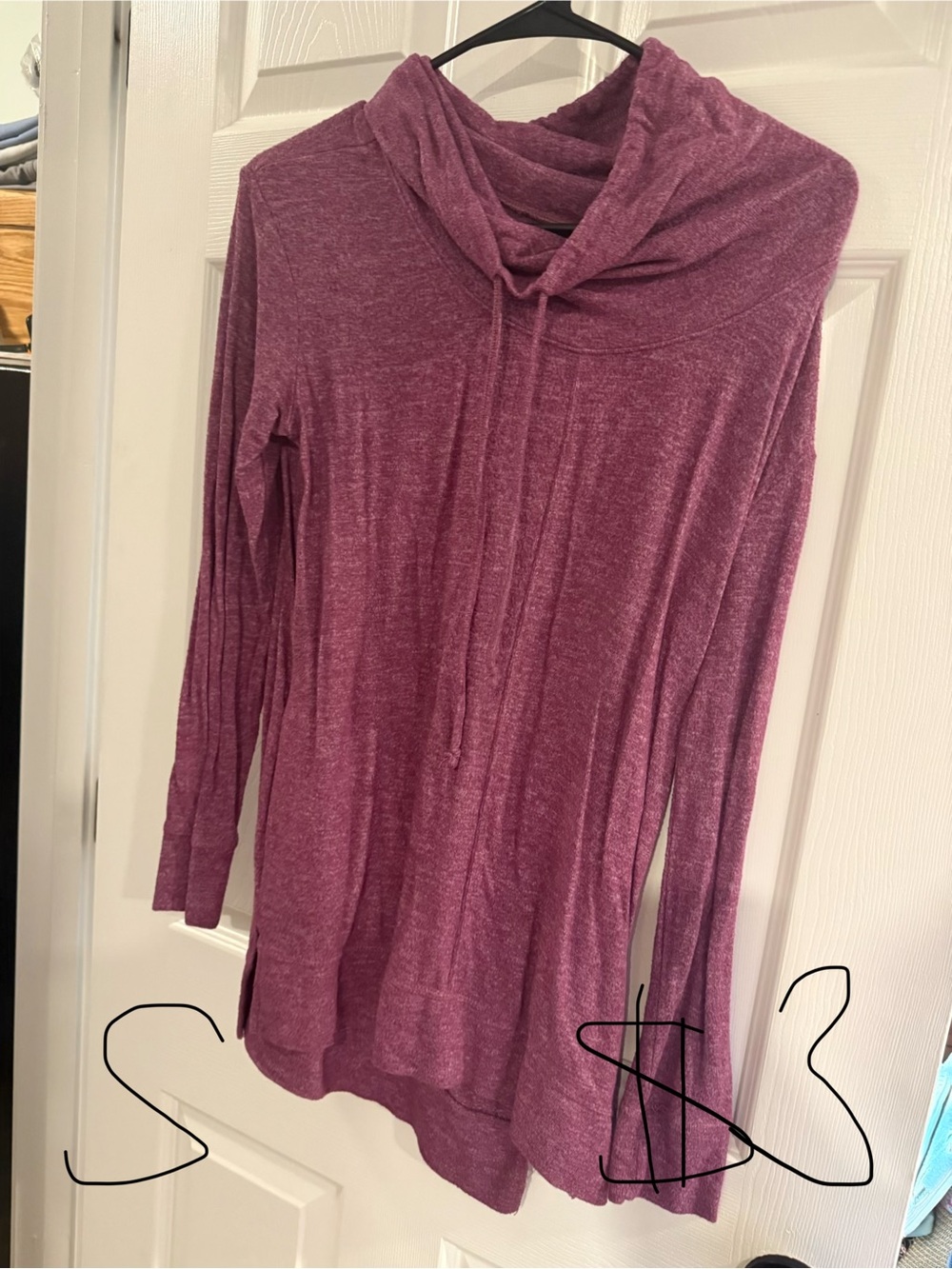 Women's Plum Cowl Neck Lightweight Sweater